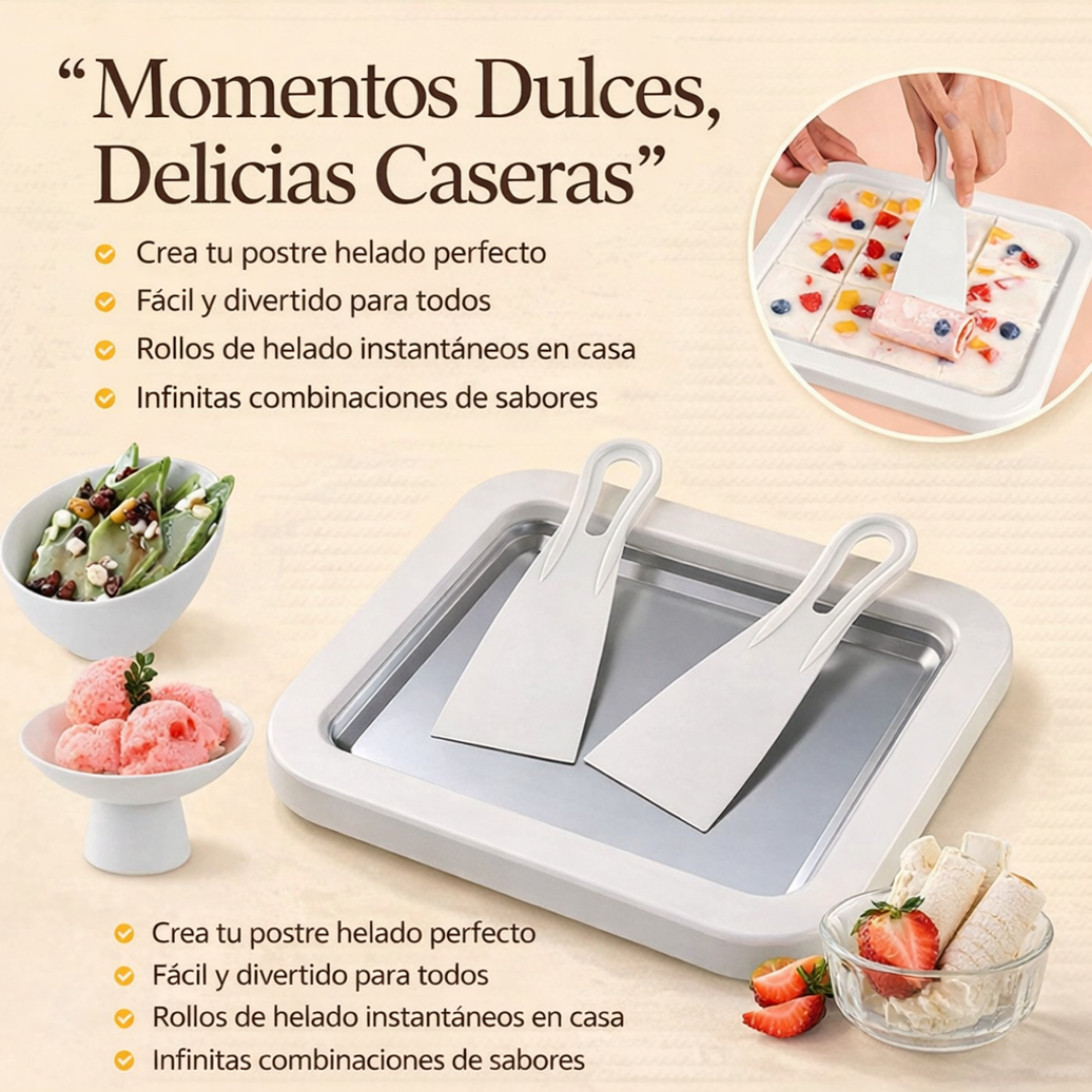 Maquina para hacer Helado Enrollado en Casa